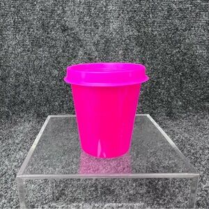 Tupperware Midget 2 oz Container Hot Pink w/Hot Pink Lid  #4789A & 201